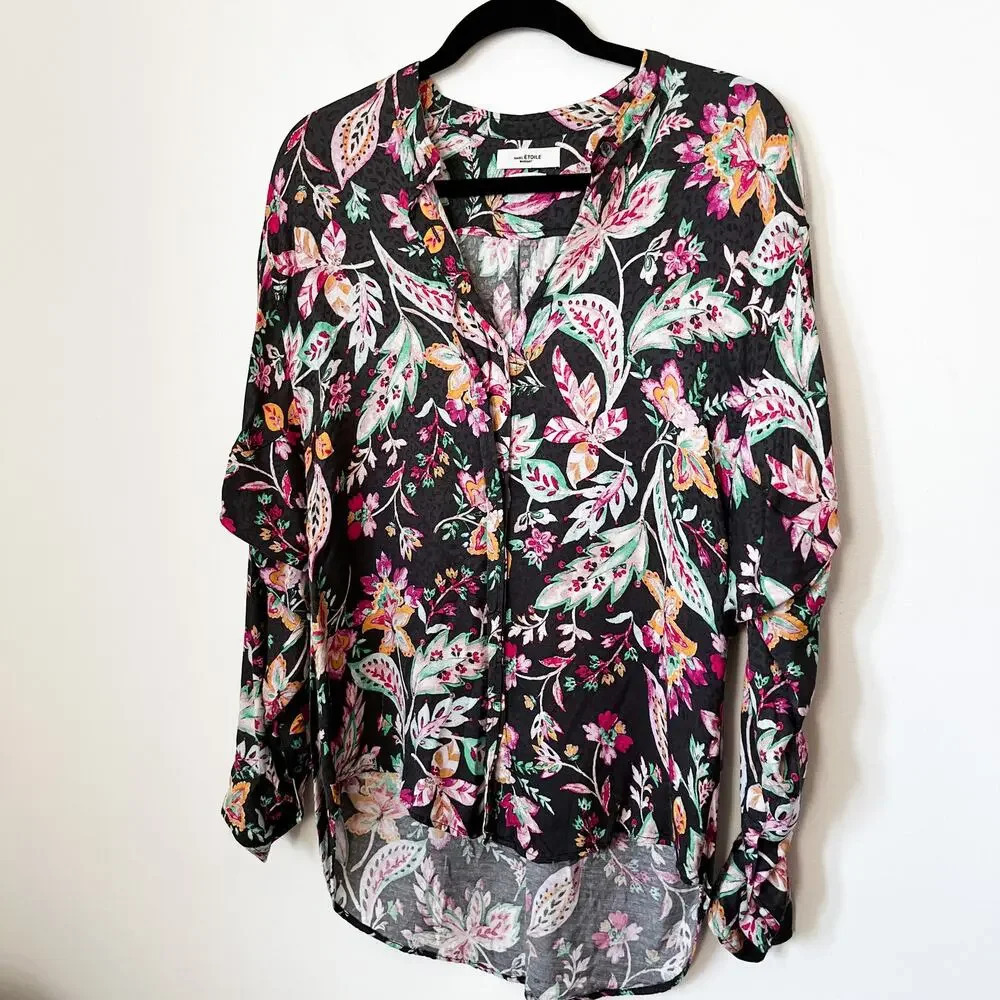 Isabel Etoile Marant Catchell Tropical Floral Blouse FR 36 / US 4 European - Picture 4 of 12